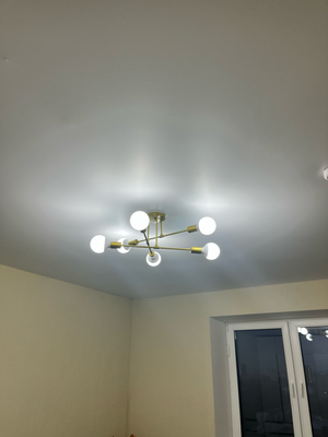 Установка люстры в сборке