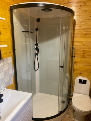 Установка душевой кабины шириной до 90 см