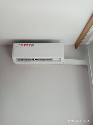 Установка сплит системы 7-9 kBTU (одноэтапный монтаж)