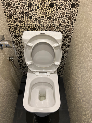 Установлено сантехническое оборудование, подключено к водопроводу, закреплено на полу, проверена герметичность соединений, обеспечена функциональность и надежность системы.