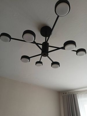 Установка люстры в сборке