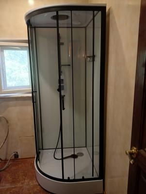 Установка душевой кабины шириной до 90 см