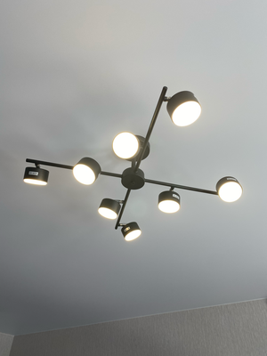 Установка люстры в сборке