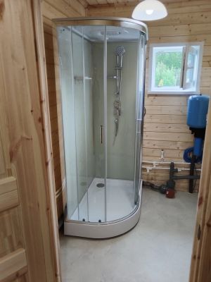 Установка душевой кабины шириной до 120 см
