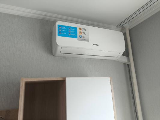 Установка сплит системы 7-9 kBTU (одноэтапный монтаж)