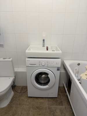 Установка смесителя (на готовые коммуникации)