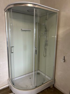 Установка душевой кабины шириной до 120 см