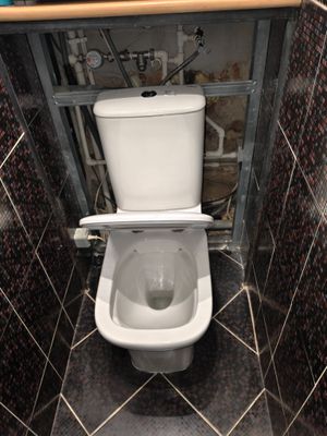 Установка напольного унитаза