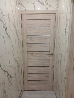 Установка межкомнатной одностворчатой раздвижной навесной двери без отделки проема