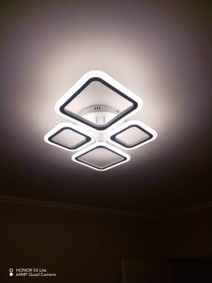 Установка люстры в сборке