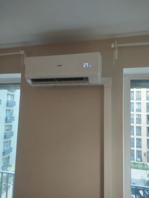 Установка сплит системы 7-9 kBTU (одноэтапный монтаж)