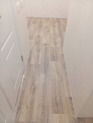 Демонтаж линолеума/ковролина, уложенного на клей